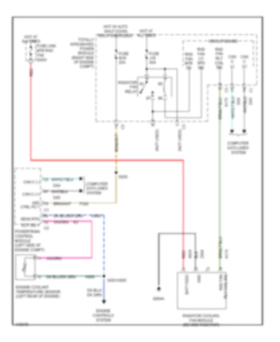 Cooling Fan Wiring Diagram for Jeep Wrangler Rubicon 2013