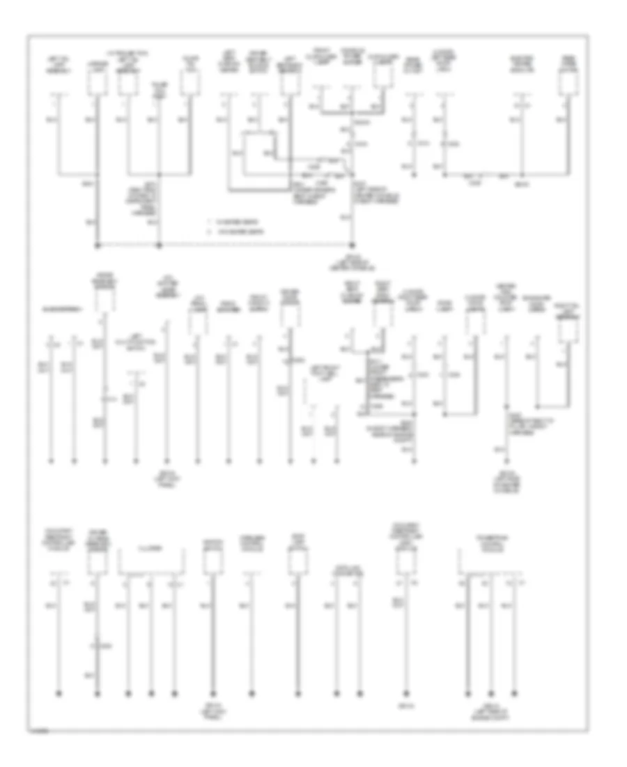 Ground Distribution Wiring Diagram 2 of 2 for Jeep Wrangler Rubicon 2013