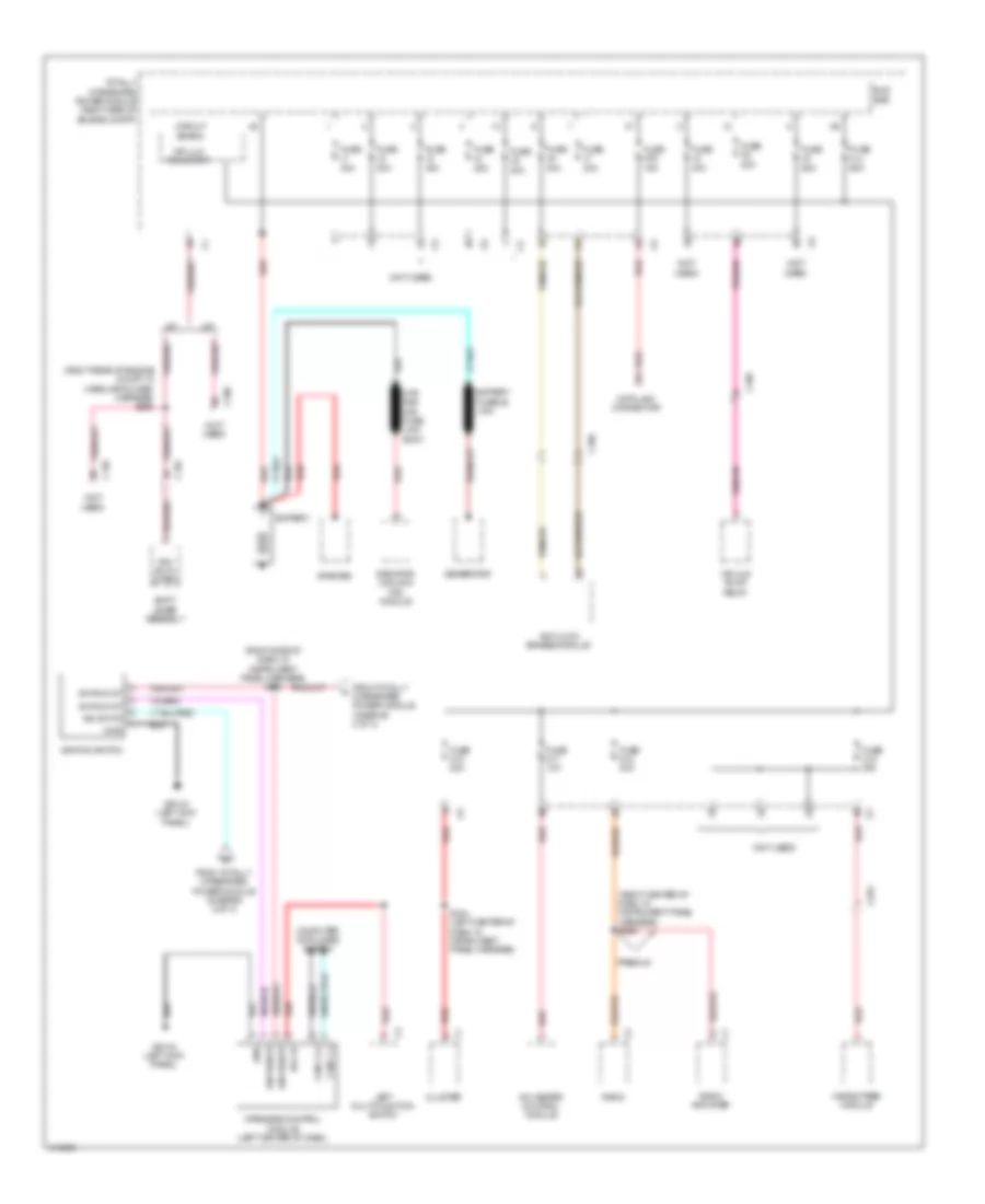 Power Distribution Wiring Diagram 1 of 3 for Jeep Wrangler Rubicon 2013