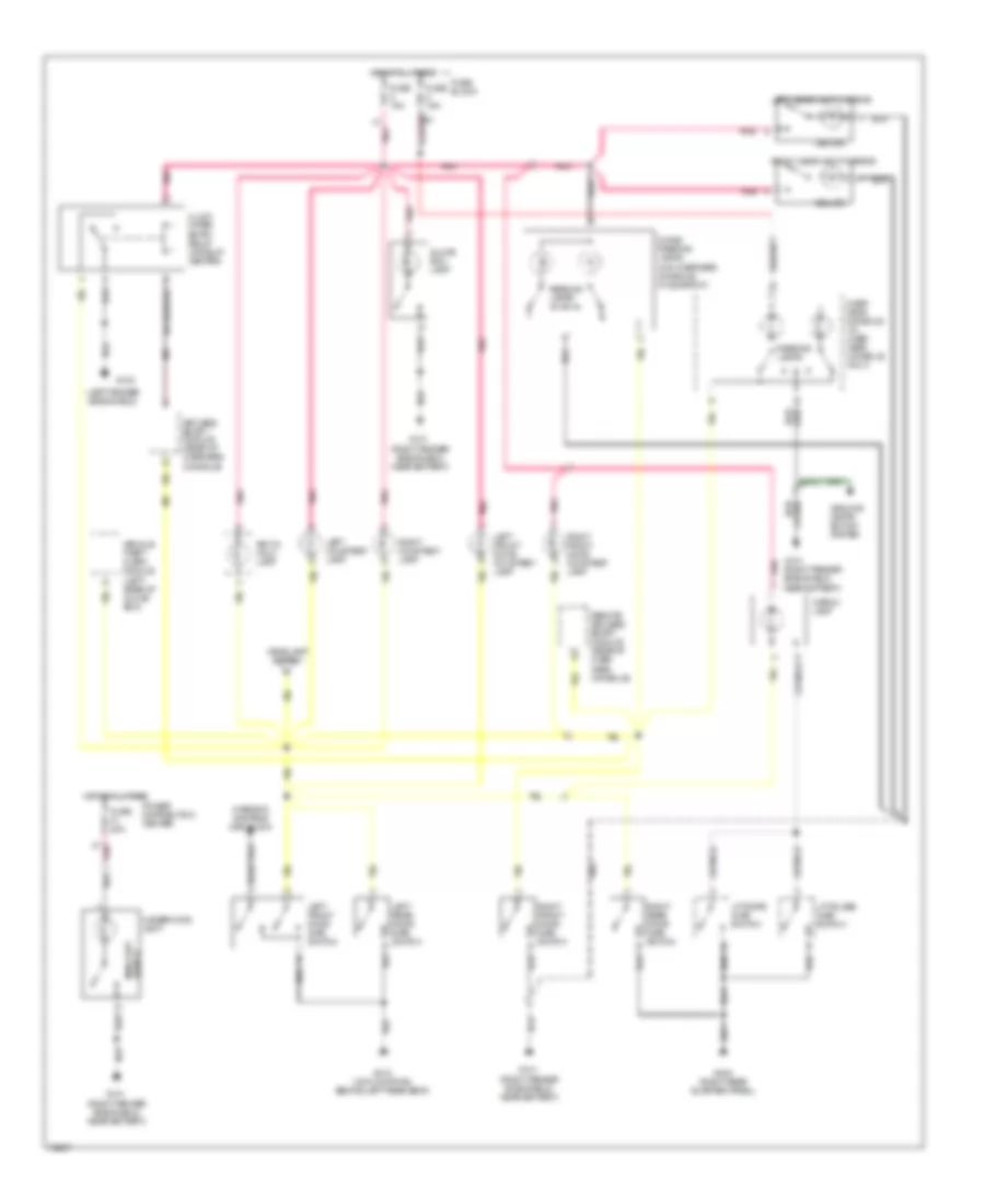 Interior Light Wiring Diagram 1 of 2 for Jeep Grand Cherokee SE 1995