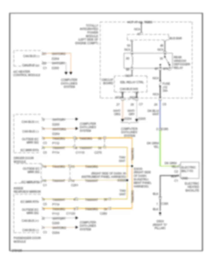 Defoggers Wiring Diagram for Jeep Grand Cherokee Limited 2011