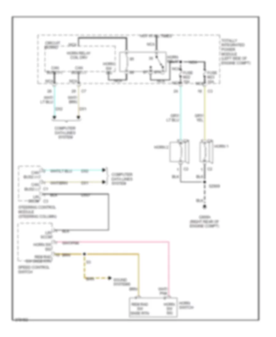 Horn Wiring Diagram for Jeep Grand Cherokee Limited 2011