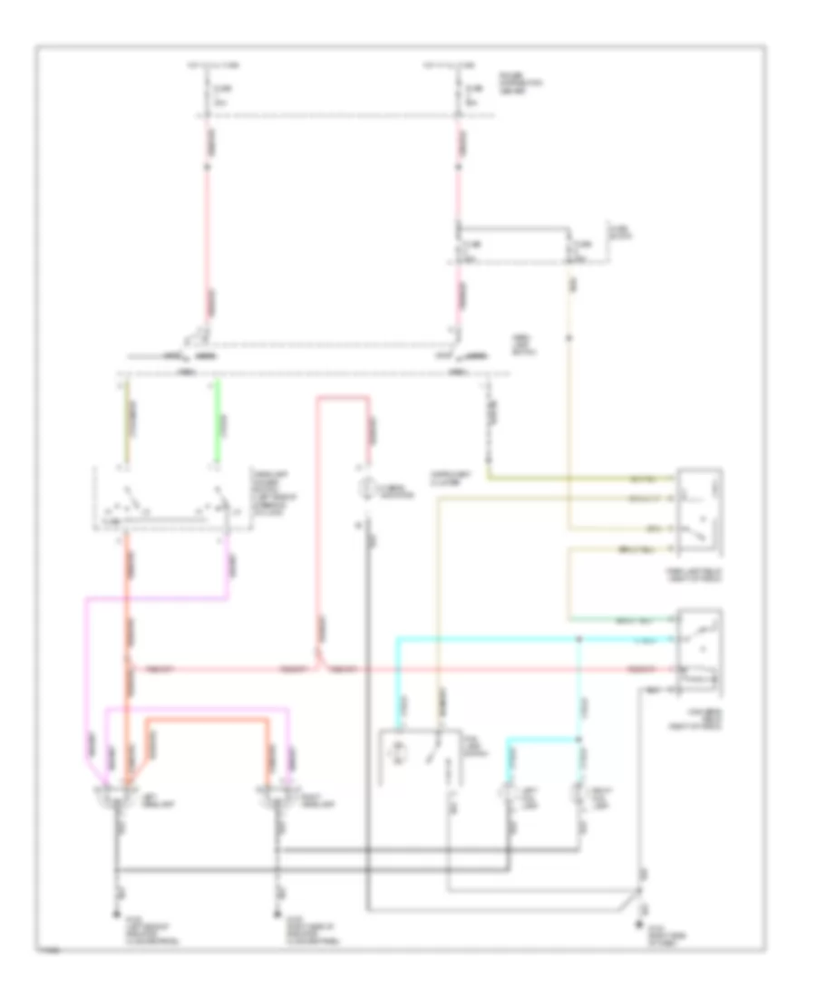 HeadlampsFog Lamps Wiring Diagram, without DRL (2 of 1) for Jeep Wrangler Rio Grande 1995