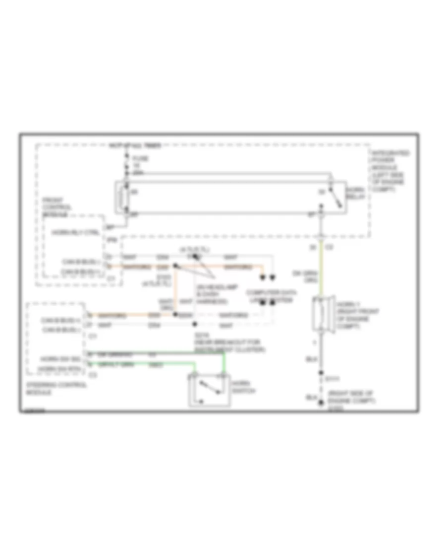 Horn Wiring Diagram for Jeep Commander Limited 2006