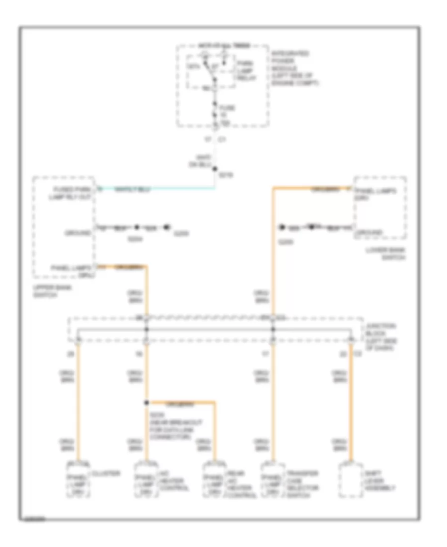 Instrument Illumination Wiring Diagram for Jeep Commander Limited 2006