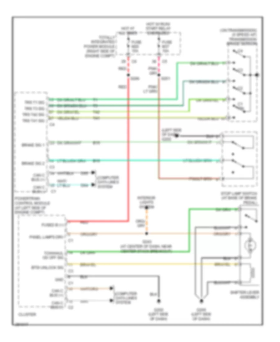 Shift Interlock Wiring Diagram for Jeep Wrangler Unlimited Sahara 2008