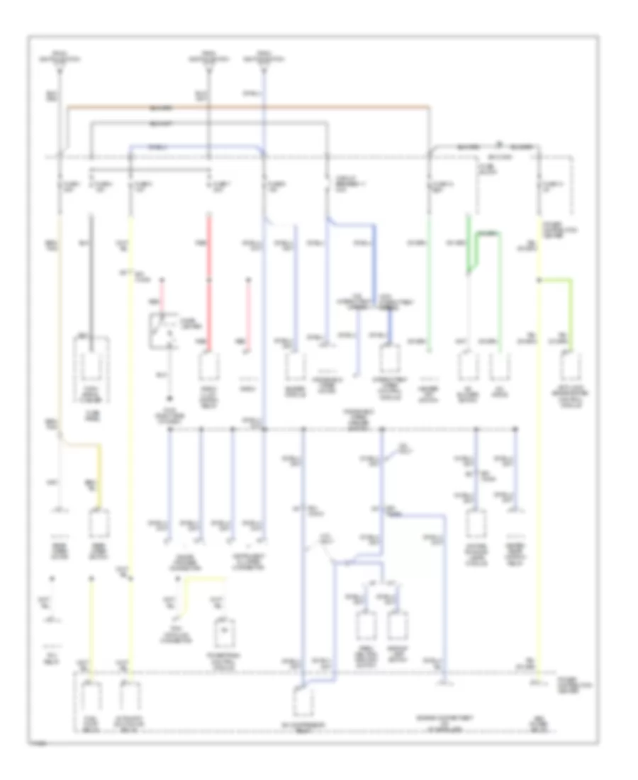 Power Distribution Wiring Diagram (2 of 2) for Jeep Wrangler S 1995