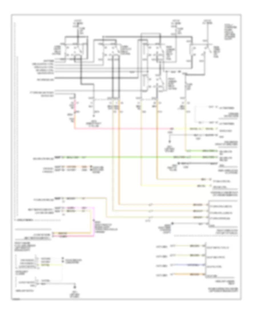 Электросхема стеклоочистителя, дворников и омывателя для Jeep Grand Cherokee Overland 2011