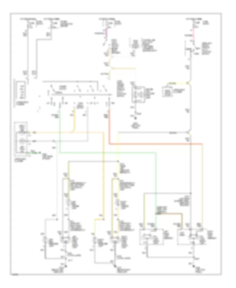 Exterior Lamps Wiring Diagram for Jeep Wrangler SE 2001
