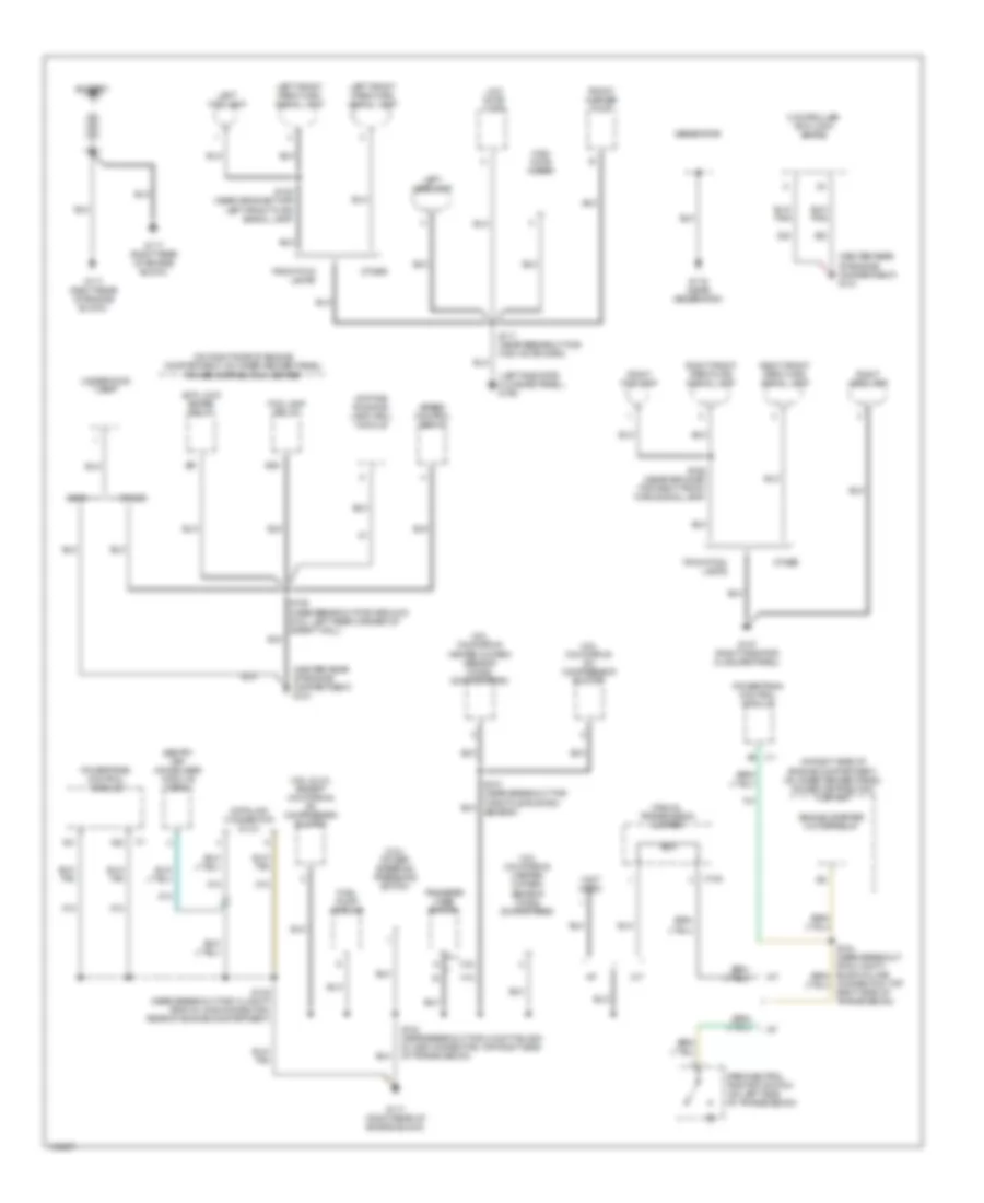 Ground Distribution Wiring Diagram 1 of 2 for Jeep Wrangler SE 2001