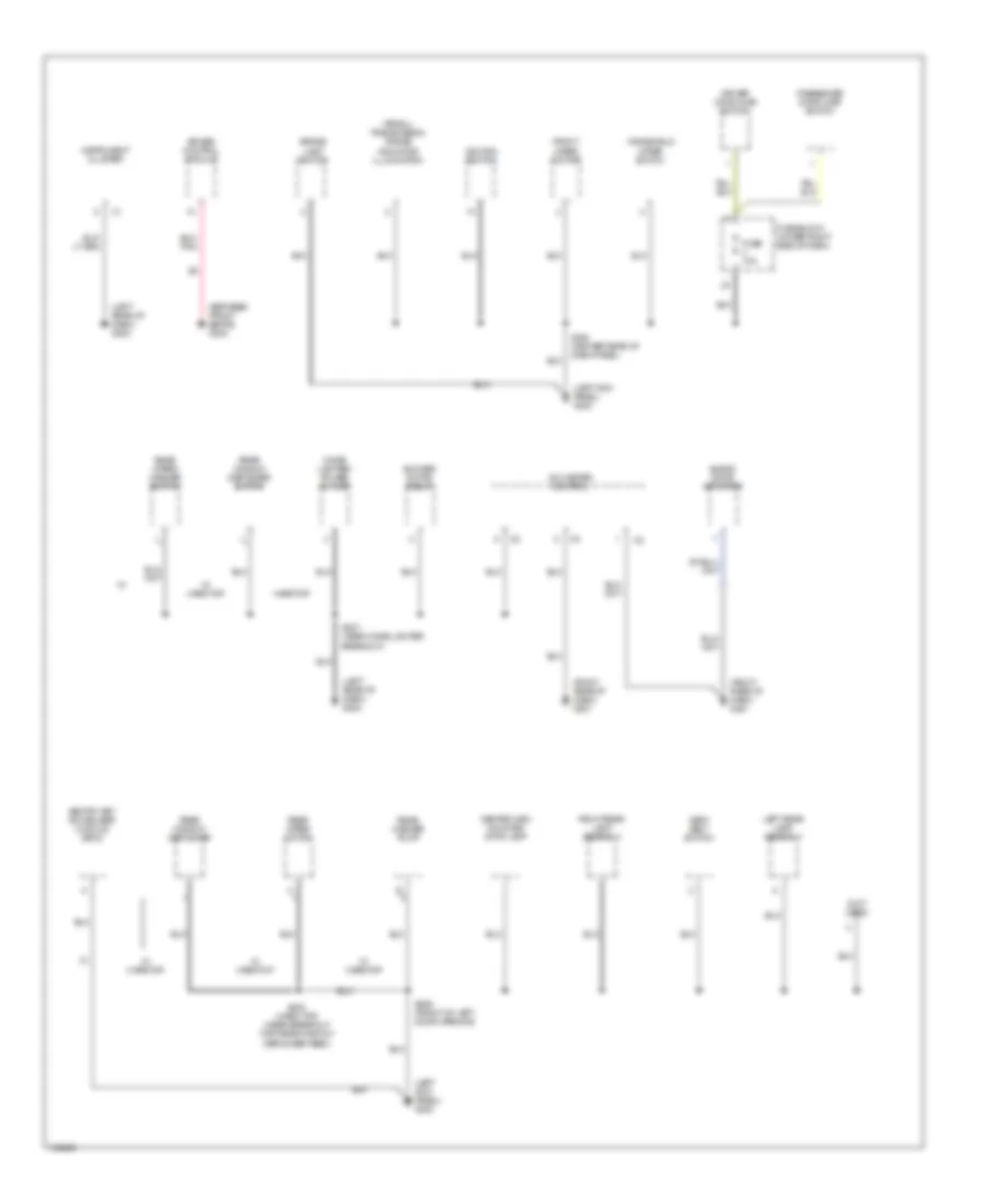 Ground Distribution Wiring Diagram 2 of 2 for Jeep Wrangler SE 2001