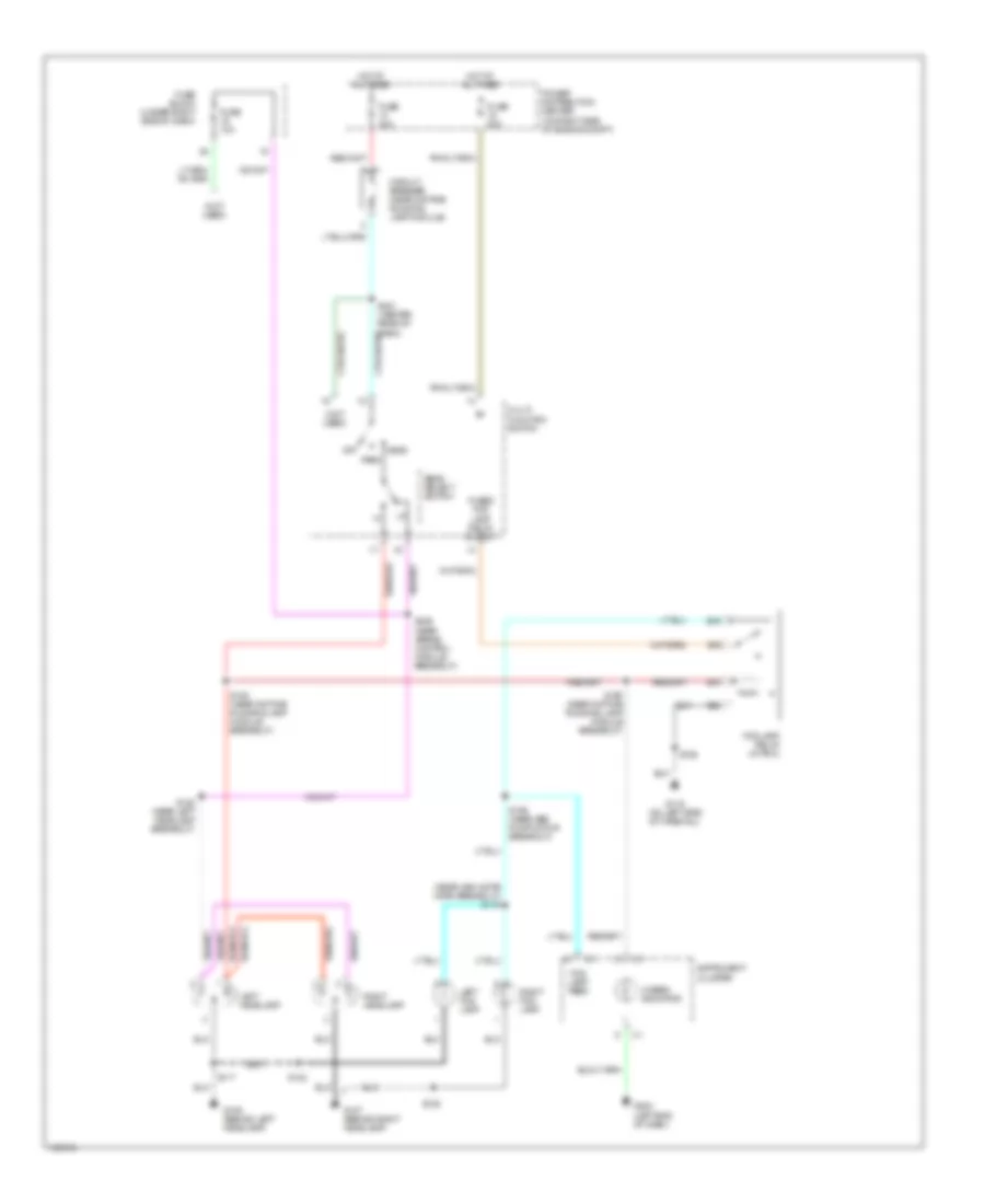 Headlight Wiring Diagram without DRL for Jeep Wrangler SE 2001