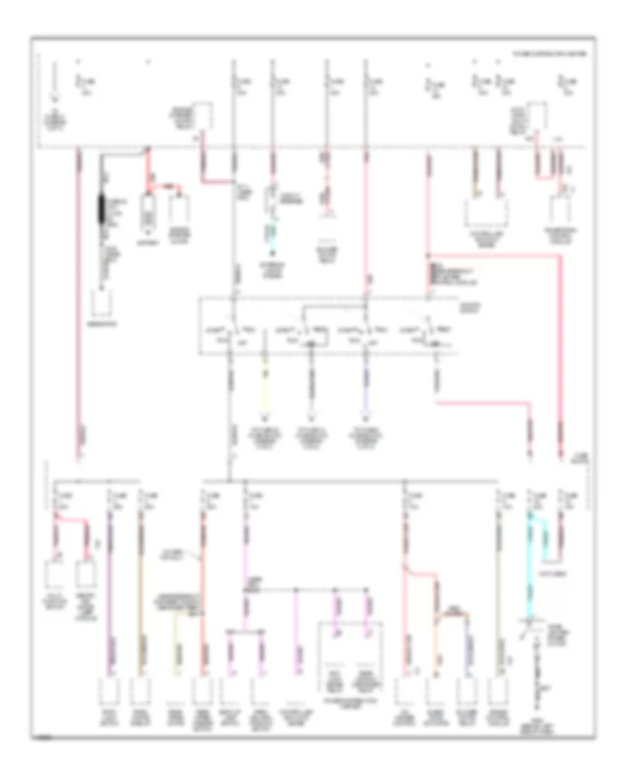 Power Distribution Wiring Diagram 1 of 2 for Jeep Wrangler SE 2001