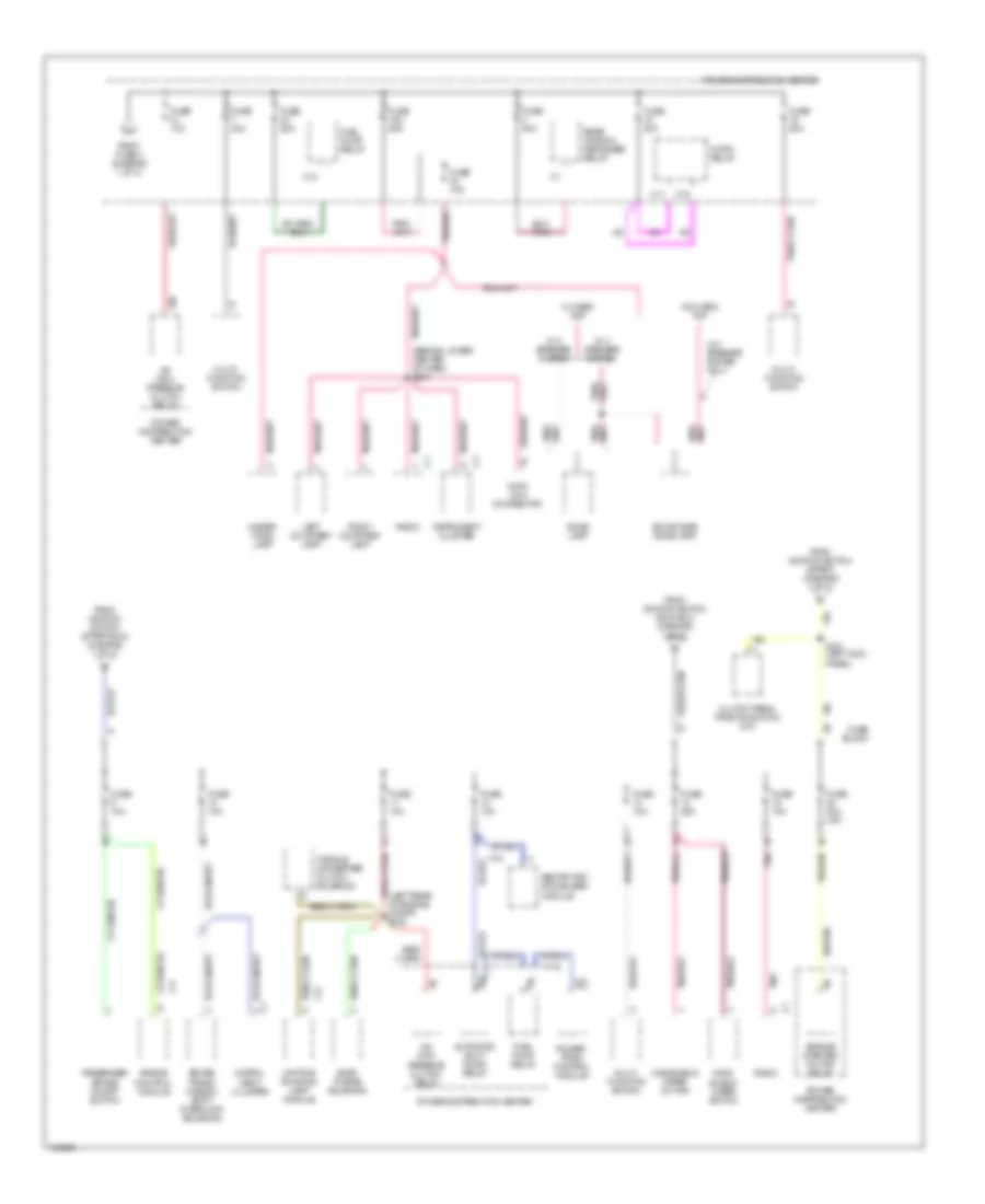 Power Distribution Wiring Diagram 2 of 2 for Jeep Wrangler SE 2001