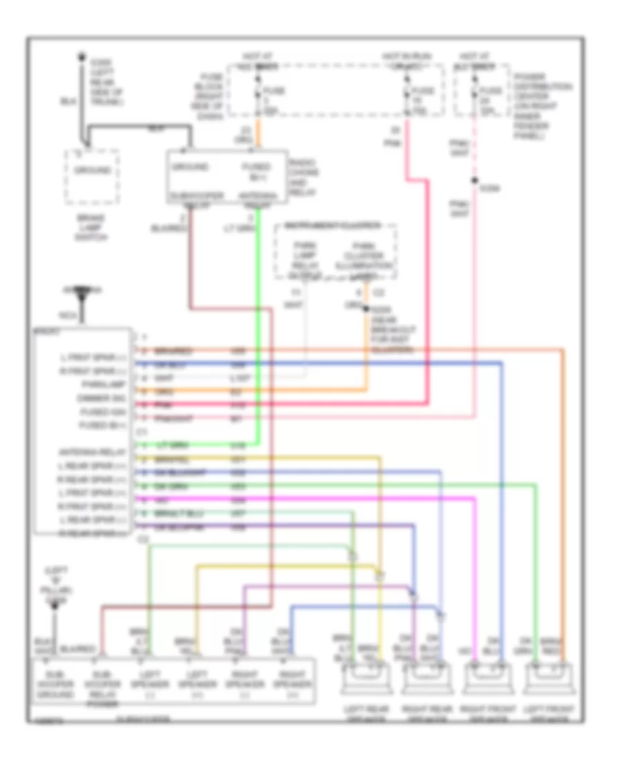 Radio Wiring Diagrams for Jeep Wrangler SE 2001