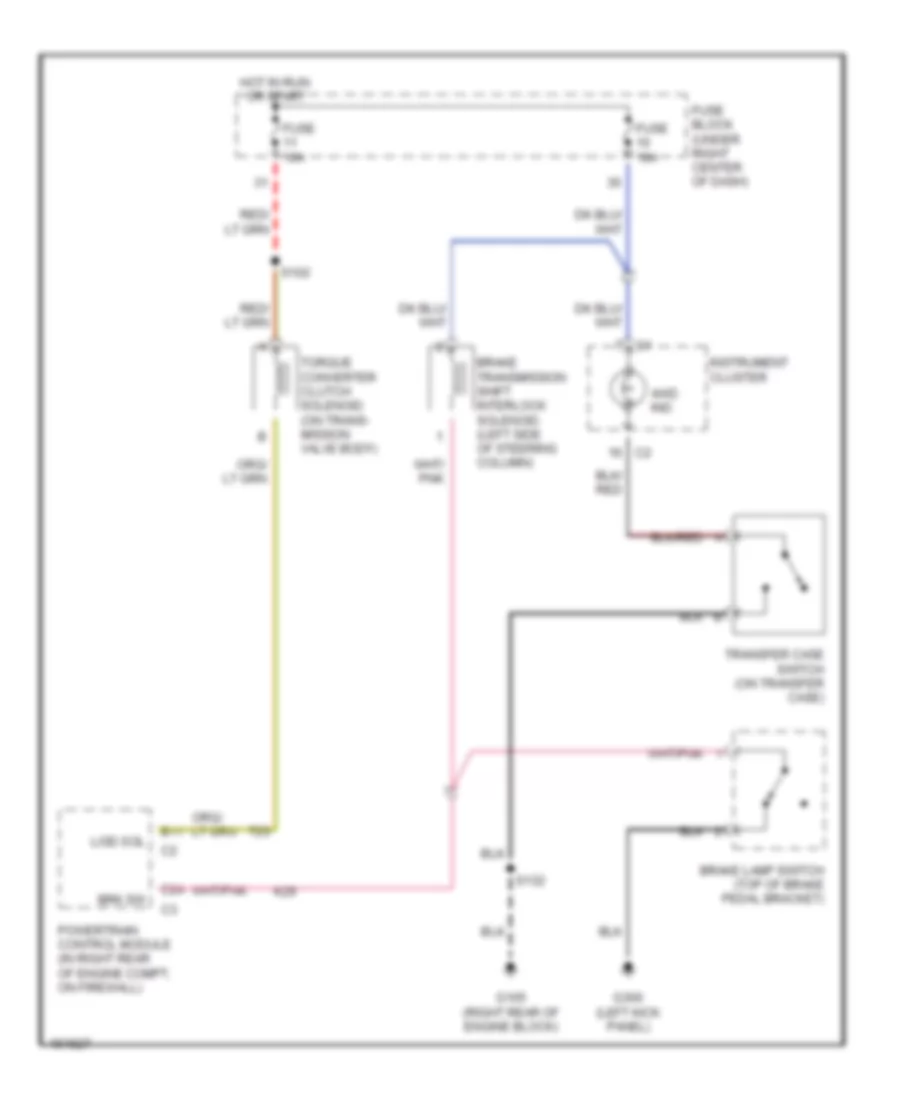 TCC Solenoid Wiring Diagram for Jeep Wrangler SE 2001