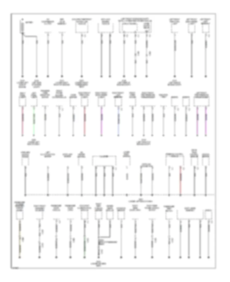 Ground Distribution Wiring Diagram 1 of 2 for Jeep Liberty Limited 2011