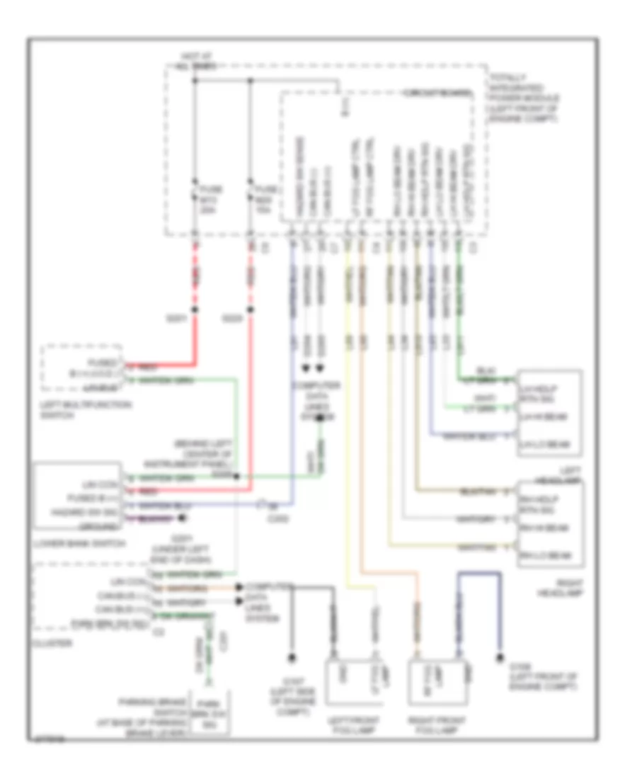 Headlights Wiring Diagram for Jeep Liberty Limited 2011