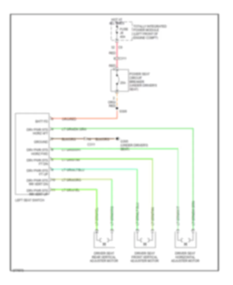 Driver Power Seat Wiring Diagram for Jeep Liberty Limited 2011