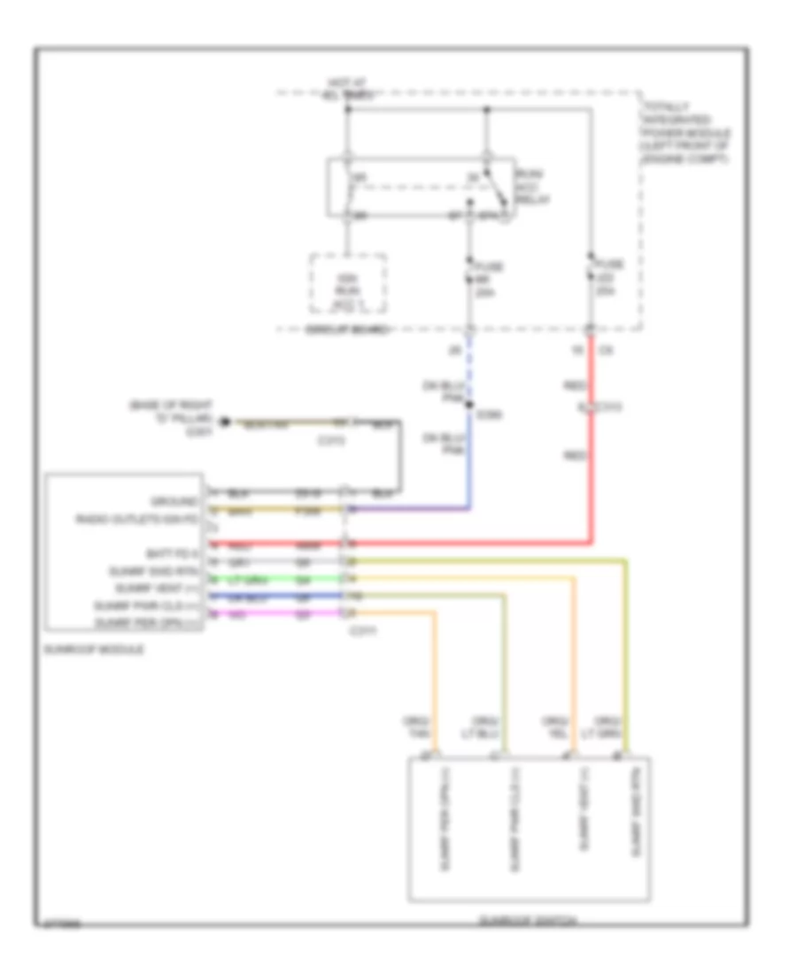 Power Top Sunroof Wiring Diagram for Jeep Liberty Limited 2011