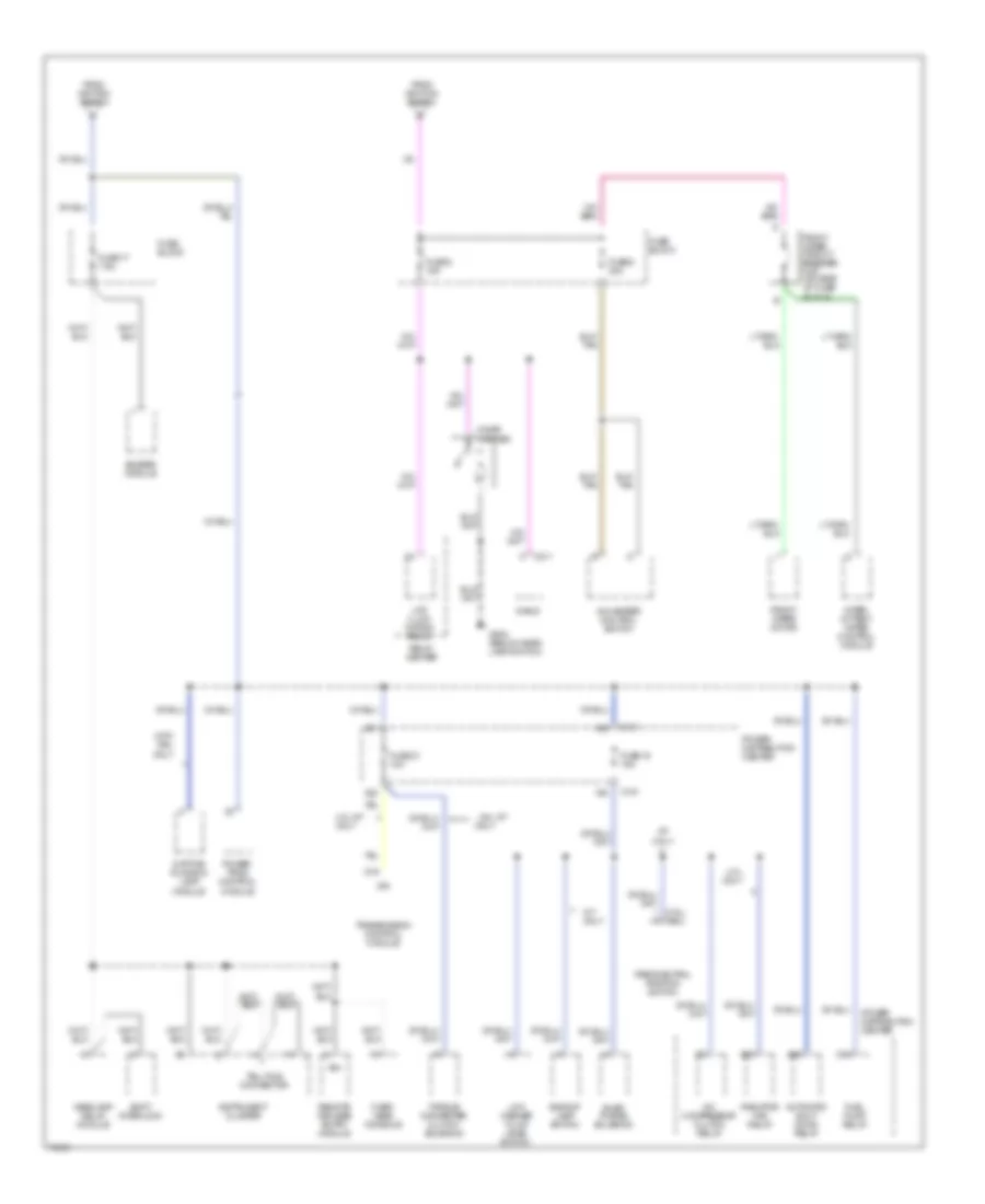 Power Distribution Wiring Diagram (2 of 3) for Jeep Cherokee Classic 1996