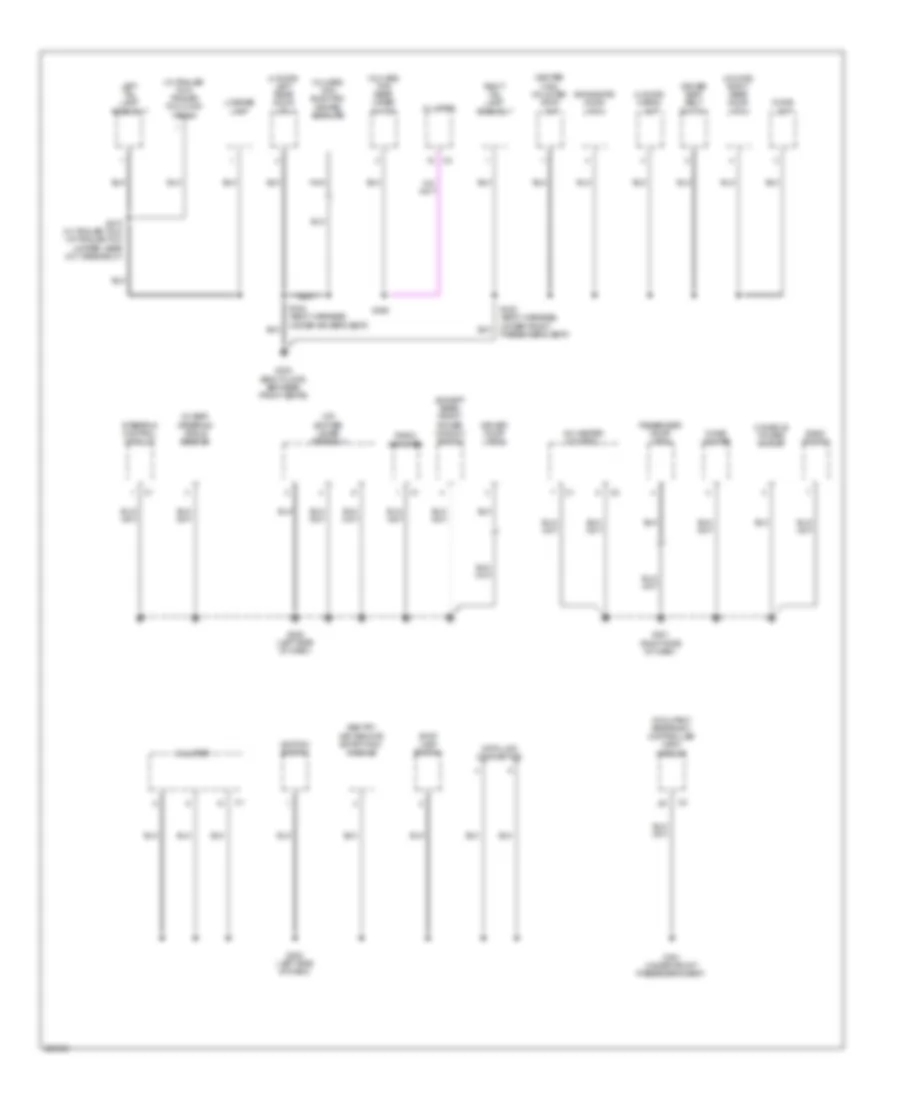 Ground Distribution Wiring Diagram (2 of 2) for Jeep Wrangler X 2008