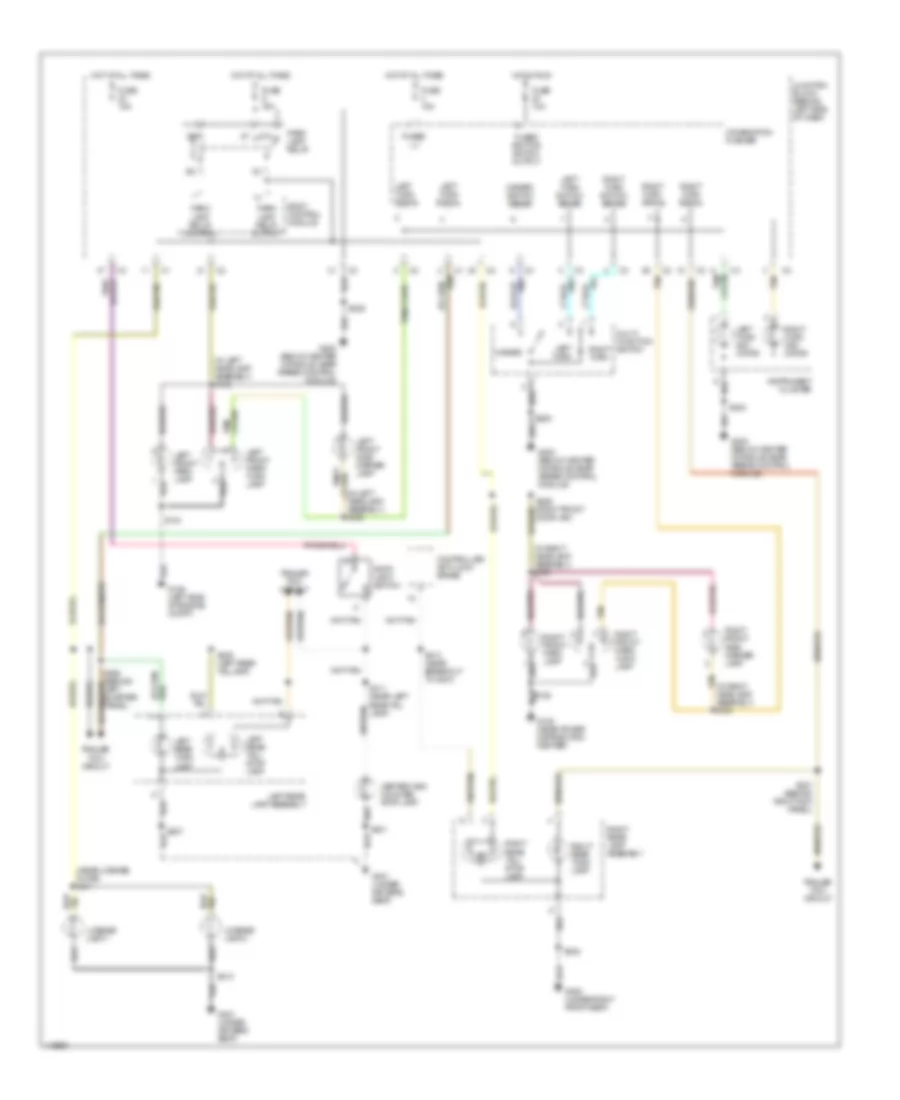 Exterior Lamps Wiring Diagram for Jeep Grand Cherokee Laredo 2002