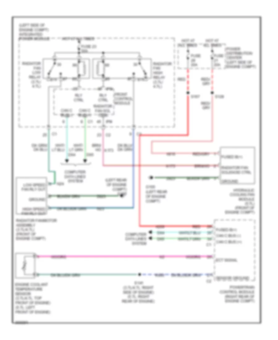 Cooling Fan Wiring Diagram for Jeep Commander Limited 2009