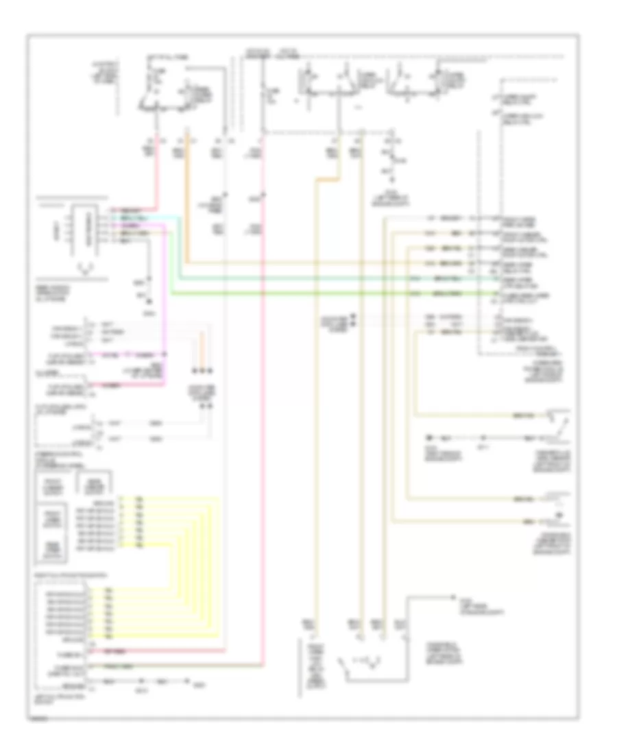 Передняя сторона и Электросхема заднего стеклоочистителя дворника и омывателя для Jeep Commander Limited 2009