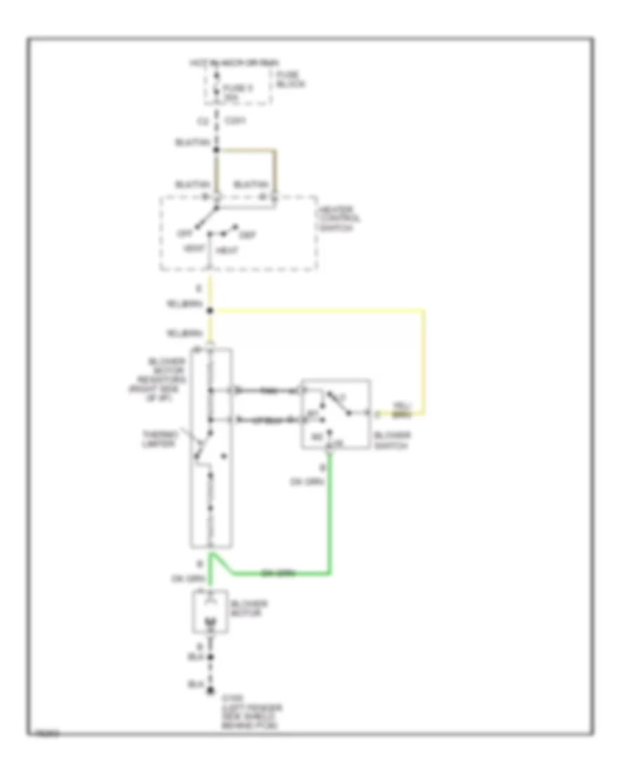 Heater Wiring Diagram for Jeep Cherokee SE 1996