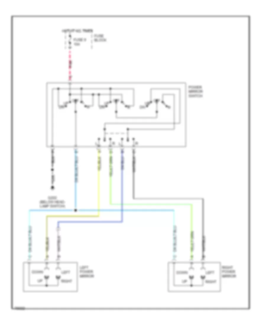 Power Mirror Wiring Diagram for Jeep Cherokee SE 1996