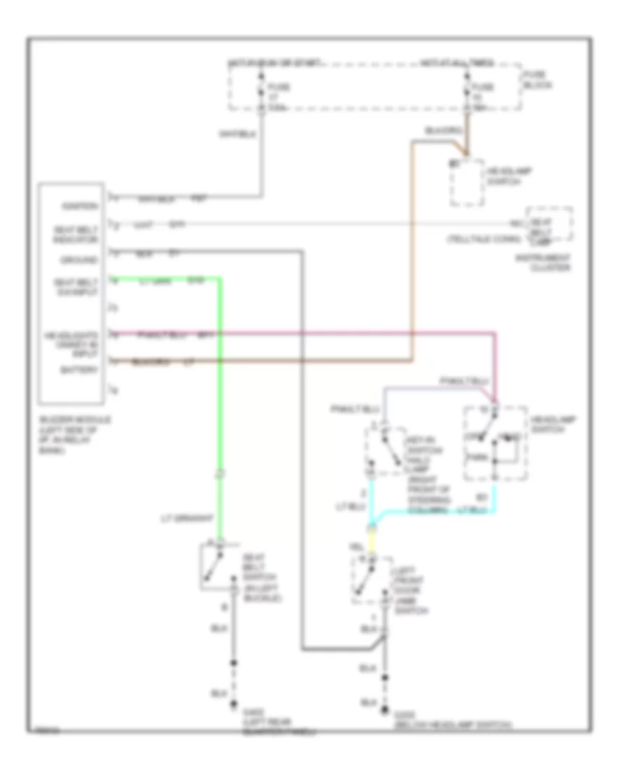 Warning System Wiring Diagrams for Jeep Cherokee SE 1996