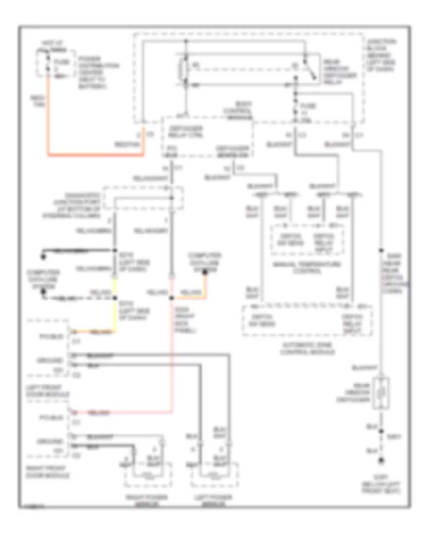 Defogger Wiring Diagram for Jeep Grand Cherokee Limited 2002