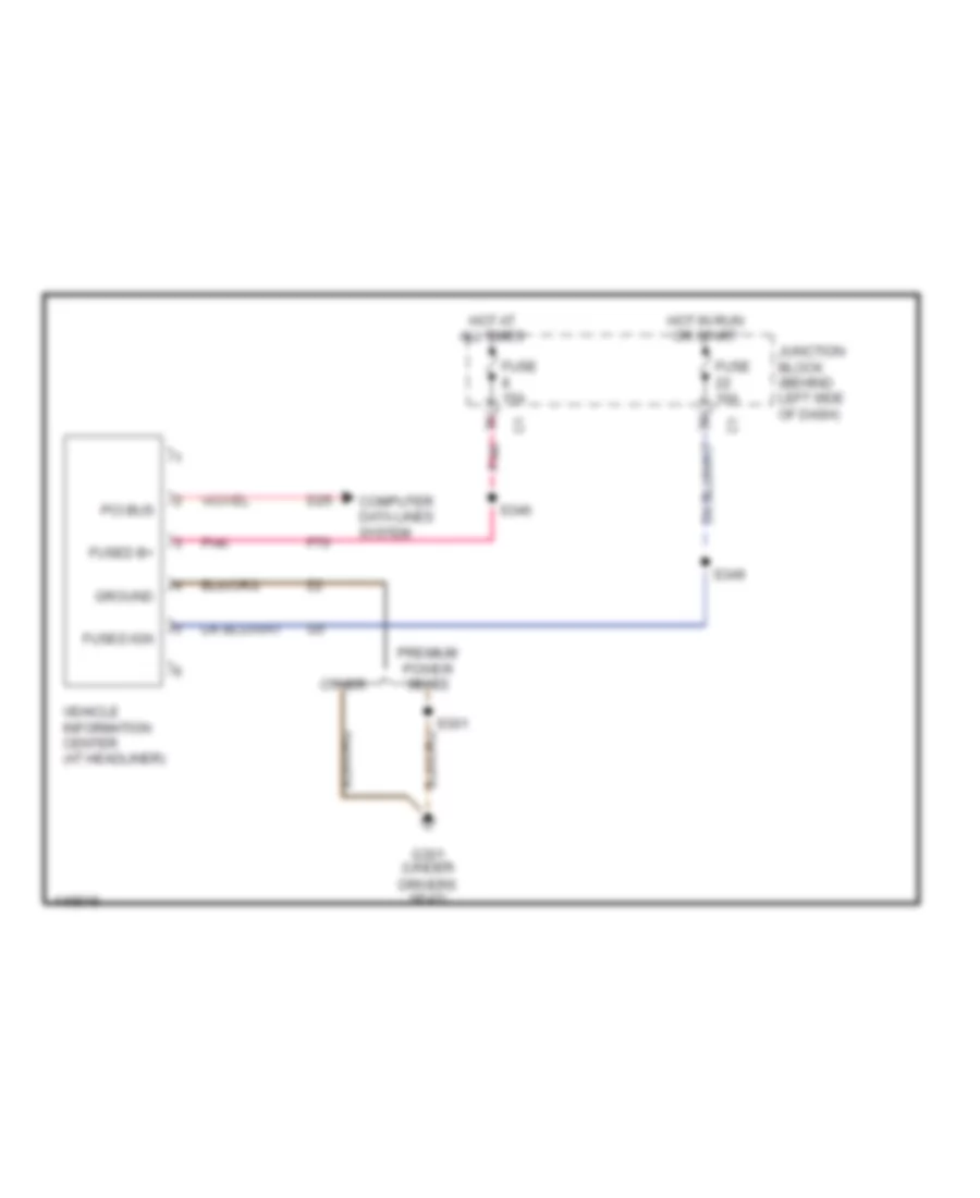 Overhead Console Wiring Diagram for Jeep Grand Cherokee Limited 2002