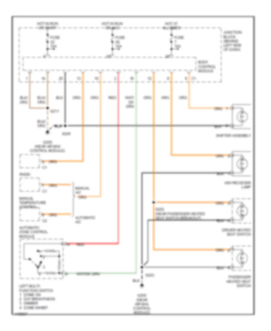 Instrument Illumination Wiring Diagram for Jeep Grand Cherokee Limited 2002