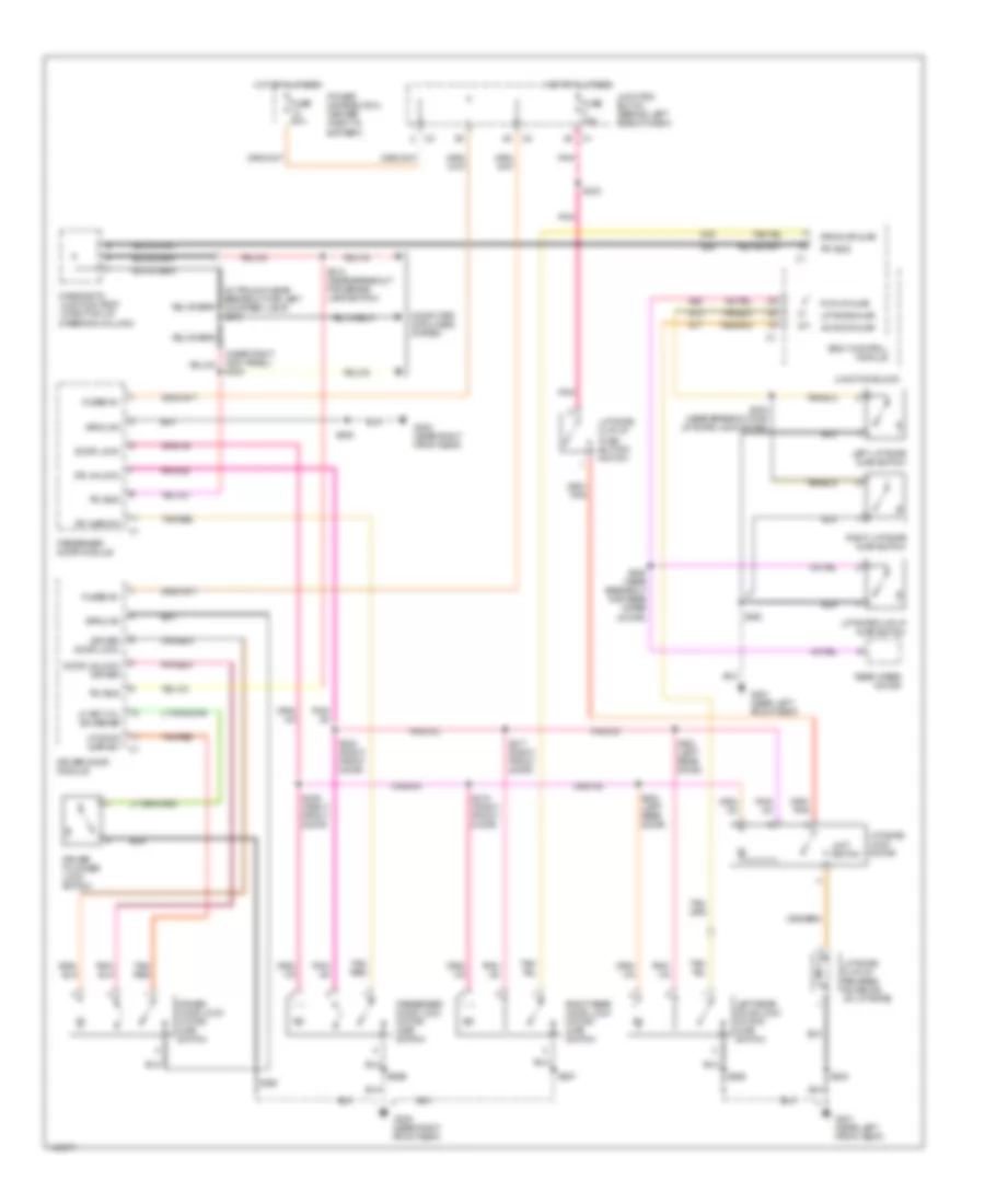 Power Door Lock Wiring Diagram for Jeep Grand Cherokee Limited 2002