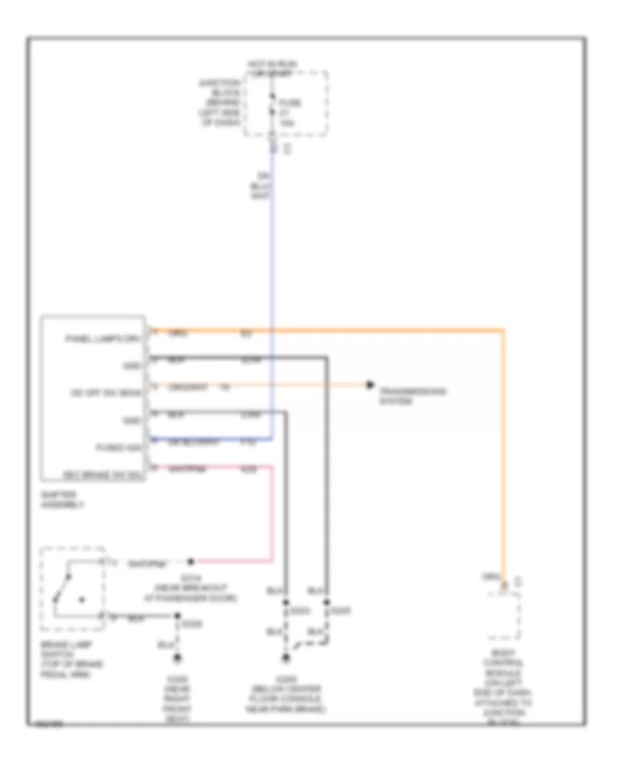 Shift Interlock Wiring Diagram for Jeep Grand Cherokee Limited 2002