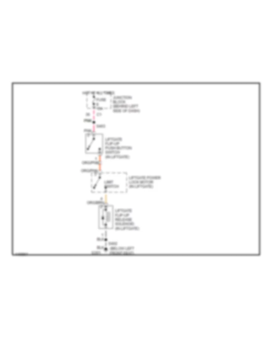 Tailgate Release Wiring Diagram for Jeep Grand Cherokee Limited 2002