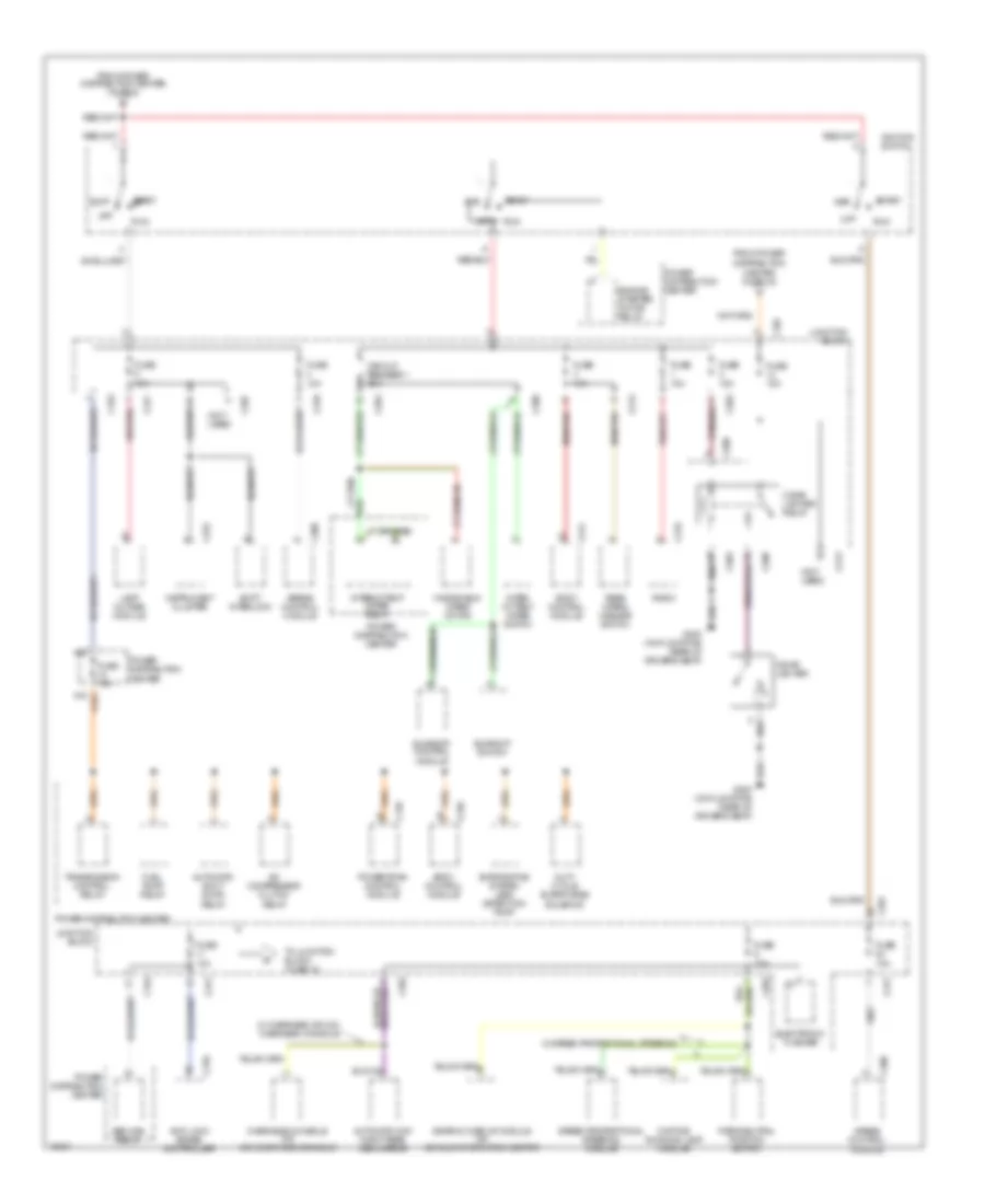 Power Distribution Wiring Diagram (2 of 3) for Jeep Grand Cherokee Laredo 1996