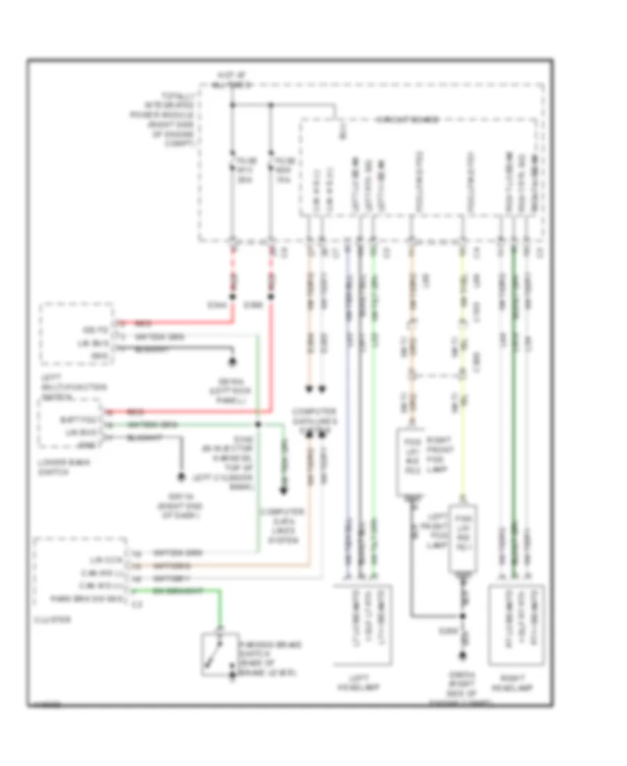 Headlights Wiring Diagram for Jeep Wrangler Unlimited Sport 2013