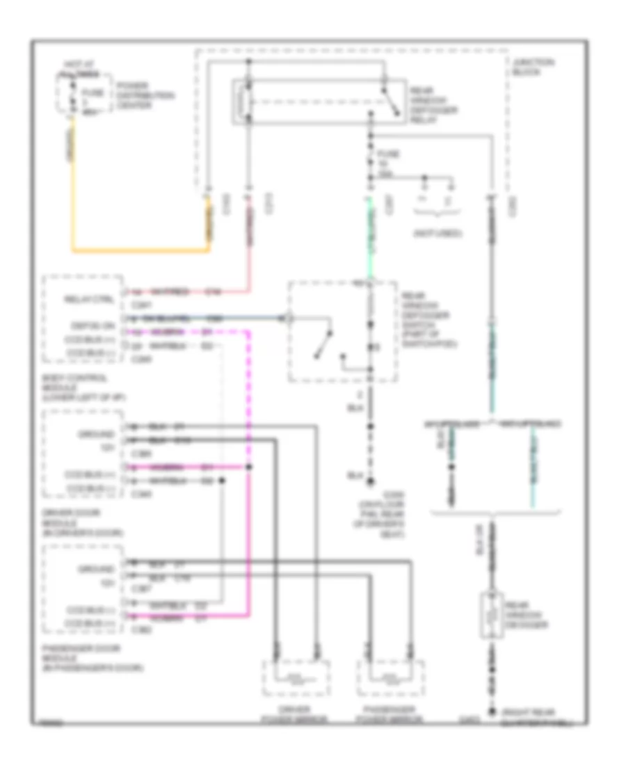 Defogger Wiring Diagram for Jeep Grand Cherokee Limited 1996