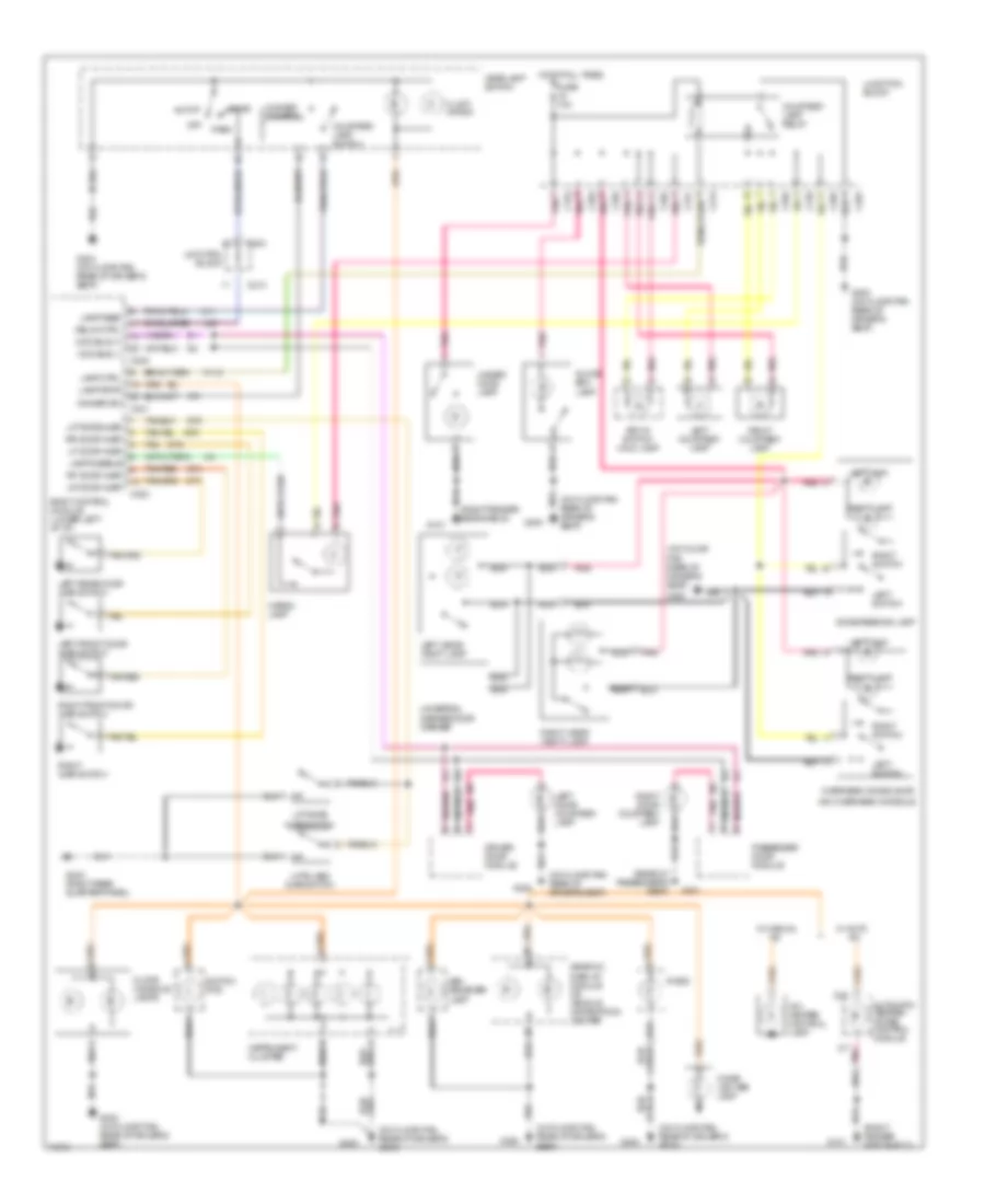 Interior Light Wiring Diagram for Jeep Grand Cherokee Limited 1996