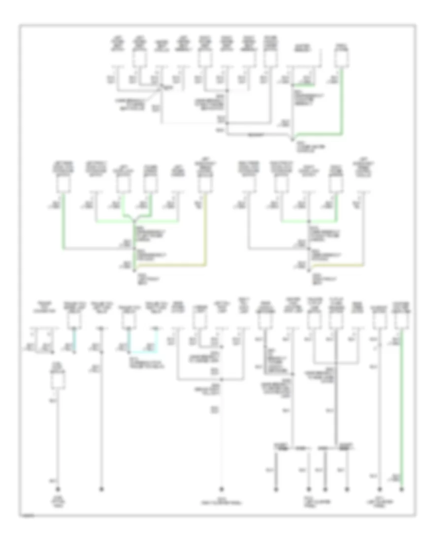 Ground Distribution Wiring Diagram (2 of 2) for Jeep Liberty Limited 2002