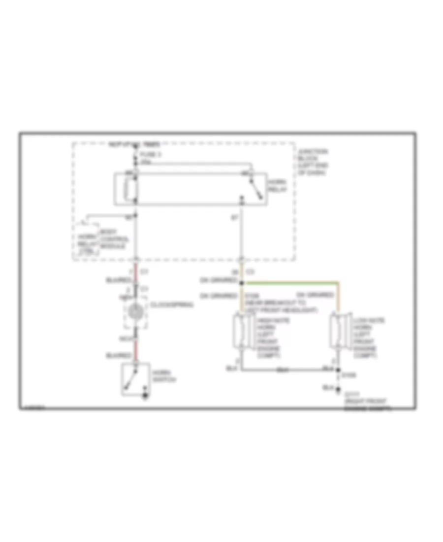 Horn Wiring Diagram for Jeep Liberty Limited 2002
