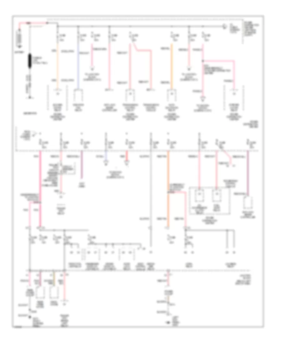 Power Distribution Wiring Diagram 1 of 3 for Jeep Liberty Limited 2002