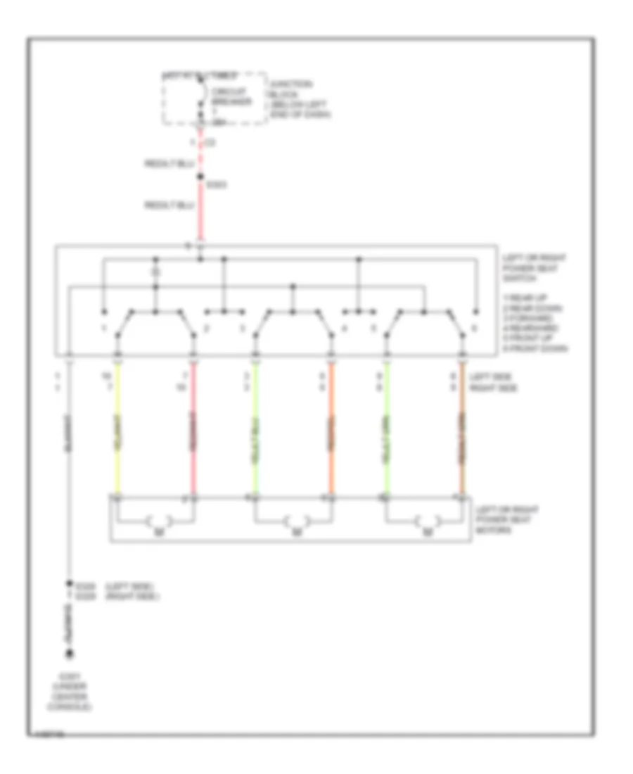 Power Seats Wiring Diagram for Jeep Liberty Limited 2002