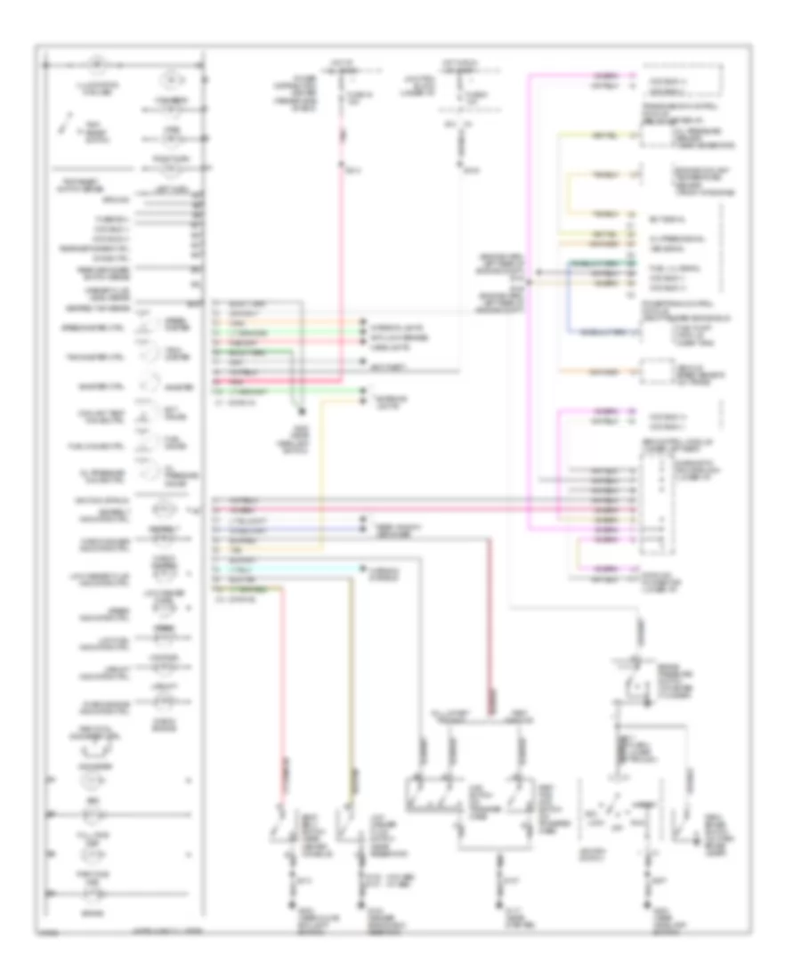 Instrument Cluster Wiring Diagram for Jeep Cherokee Country 1997