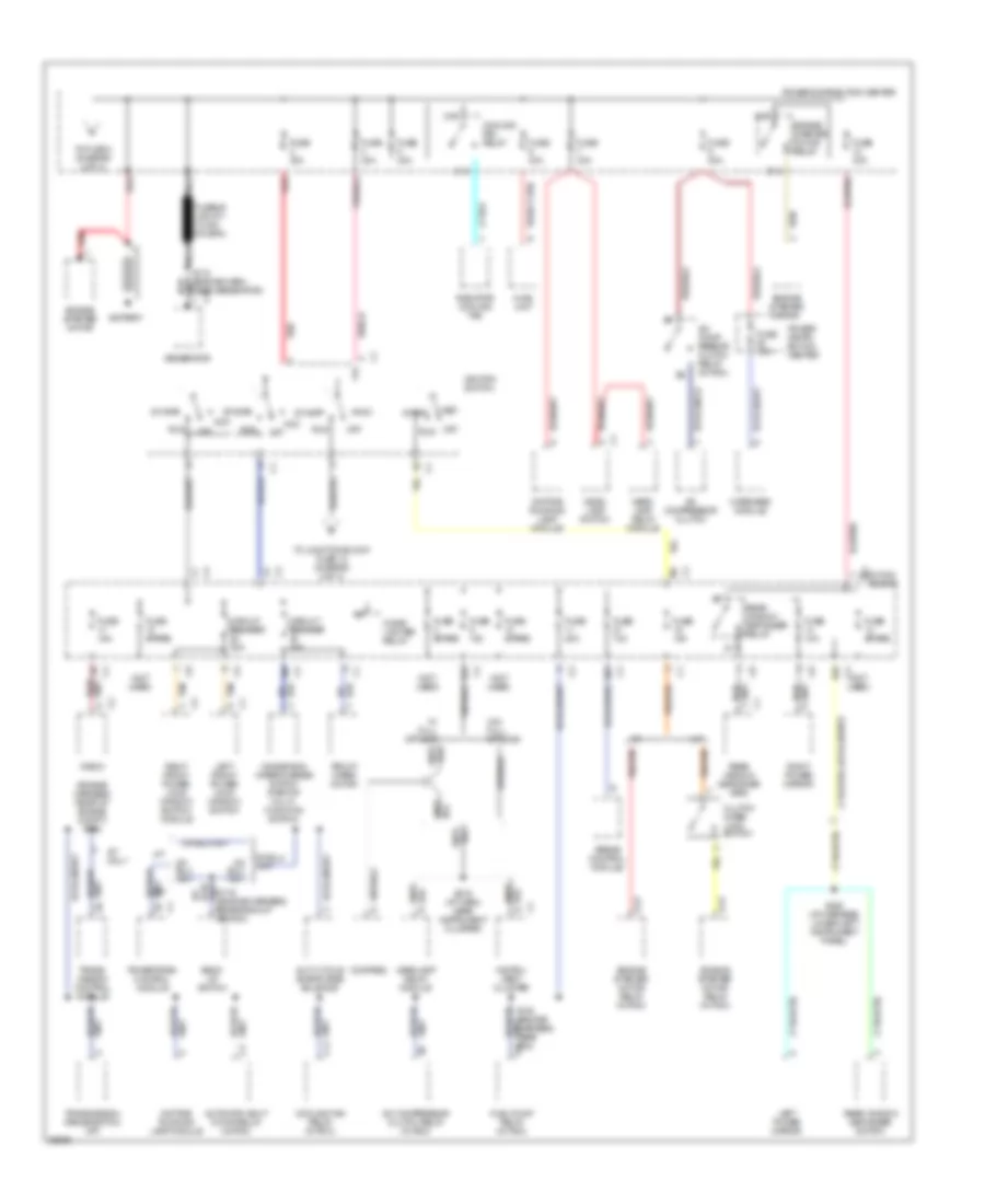 Power Distribution Wiring Diagram 1 of 3 for Jeep Cherokee Country 1997