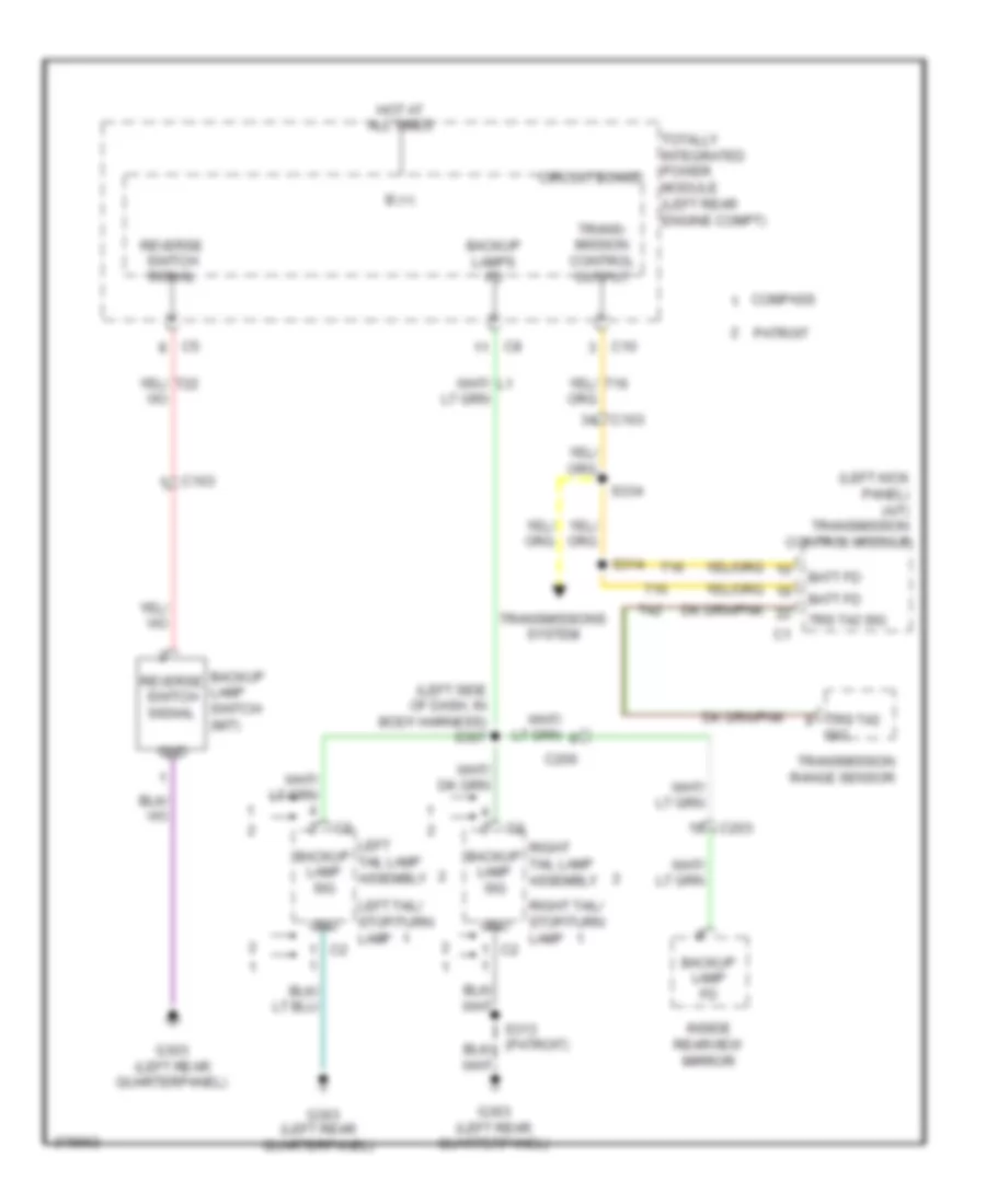 Backup Lamps Wiring Diagram for Jeep Patriot Sport 2011