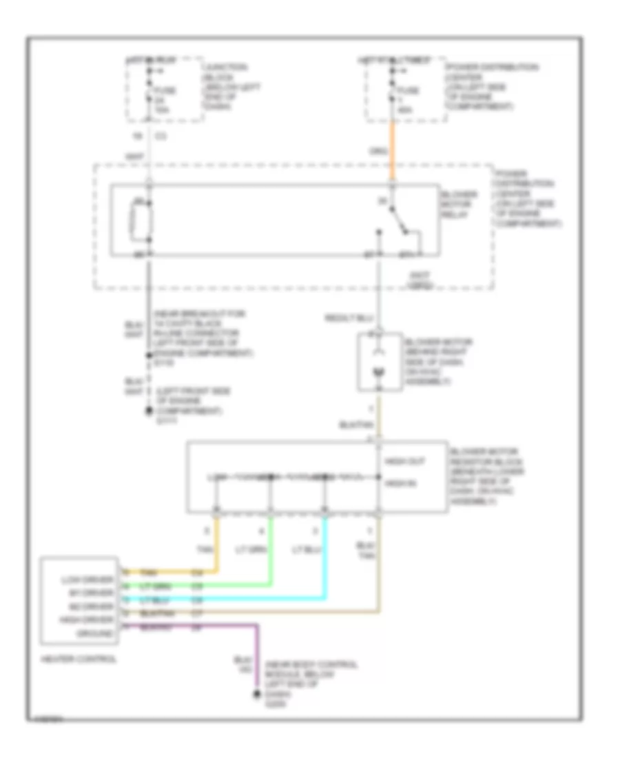 Heater Wiring Diagram for Jeep Liberty Renegade 2002